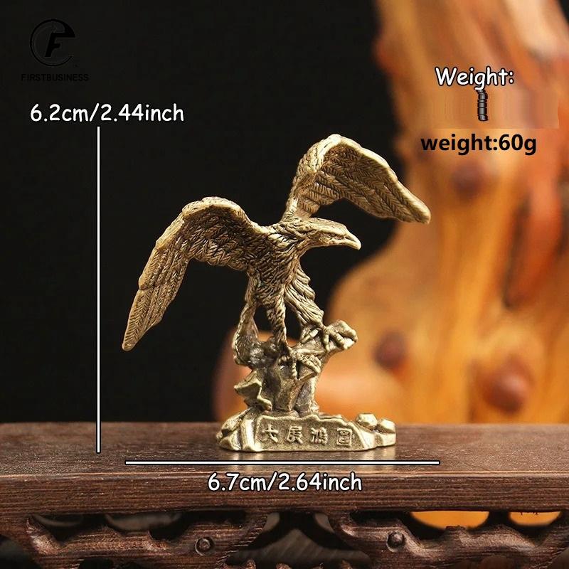 

Solid Brass Eagle Figurines Miniatures Small Animal Desktop Ornaments Home Feng Shui Decorations Crafts Accessories Collections