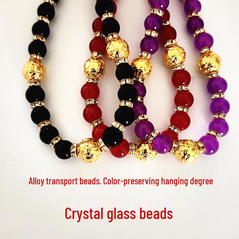 Crystal Glass Bead Phone Lanyard: Anti-Lost Fashion Accessory Keychain