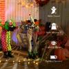 Life Size Stackable Halloween Animated Clown with Red Light Up Eyes, Sound Activated Scary Halloween Decorations, Battery Operated, Indoor Party Props