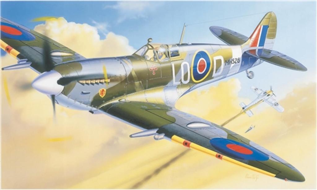 Platz Italeri 1/72 WWII British Fighter Spitfire Mk.IX Plastic Model Kit IT0094 (Airplane)
