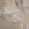 Pure Desire Women's All-Cotton Mid-Waist Lace Trim Panties with Antibacterial Extended Crotch