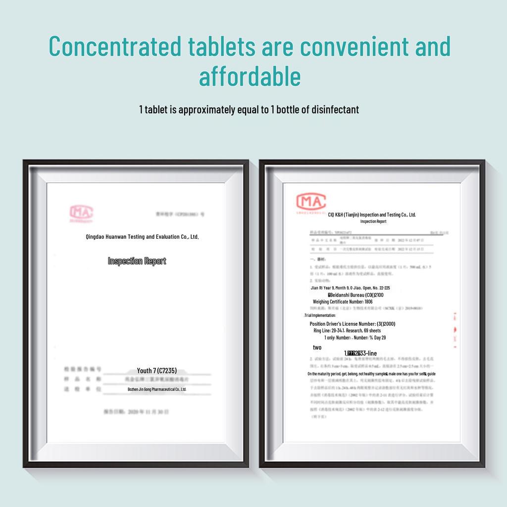 84 Chlorine Disinfectant Tablets - 100 Large Effervescent Tablets for Schools, Hospitals, Public Spaces, Floors & Household Use (50% Chlorine Content)