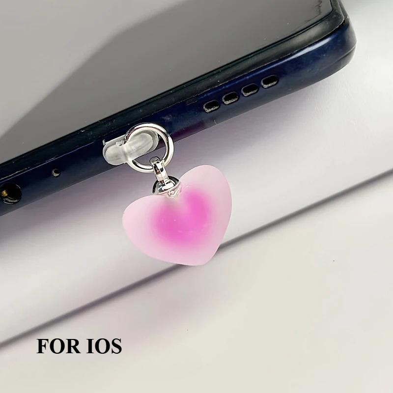 

Universal Phone Accessories Cute Heart Shaped Phone Dust Plug Pendant Heart-Shaped Pendant Suitable For iPhone Type-C
