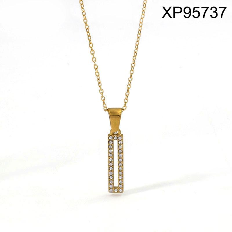 Gold Heart & Butterfly Pendant Necklace - Women s Versatile Titanium Steel Charm Chain