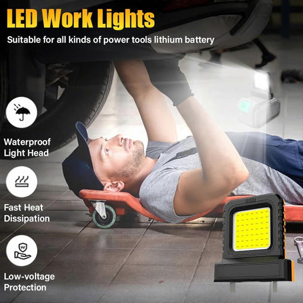 21V Battery Powered Work Light, LED Work Light for 21V Makita Lithium-Ion Battery, Floodlight Emergency Light for Outdoor Construction & DIY