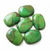 Green Copper Turquoise Cabochon - Polished Natural Oval Gemstone for Jewelry Making