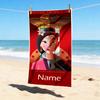 Custom Name Princesses' Night Stylish Digital Printing Beach Towel Quick‑Drying Absorbent Blanket for Beach Pool Gym Travel