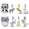 Charmscopper Animal Series Elephant & Leopard Charms Beads Fit 3Mm Original Bracelet Womens Diy Fine Jewelry Gifts