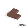 100Pcs MOC Smooth Blocks Assembles Particles 14719 Flat Tile 1+2 Corner Construction Bricks Learning Works With Brand Leduo Playthings