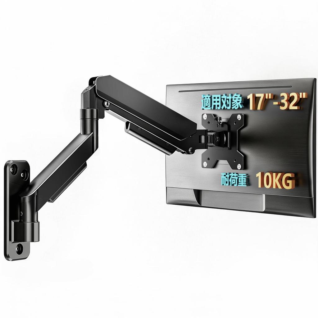 Hemudu PC Monitor Wall Supports Weights of VESA Suitable for Inch Arm, Mount, Approx. 2-10kg, 75x75mm/100x100mm, 17-32 Monitors.