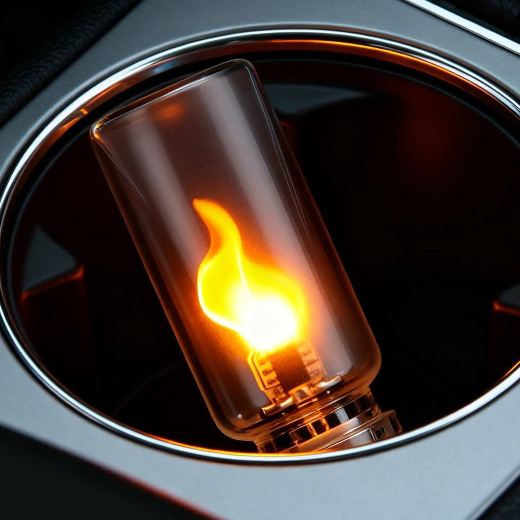 Auto-Innenraumbeleuchtung, Ambiente-Lampe, Nachtlicht für die Weihnachtszeit, 5V USB LED-Blinkkerzenbirne