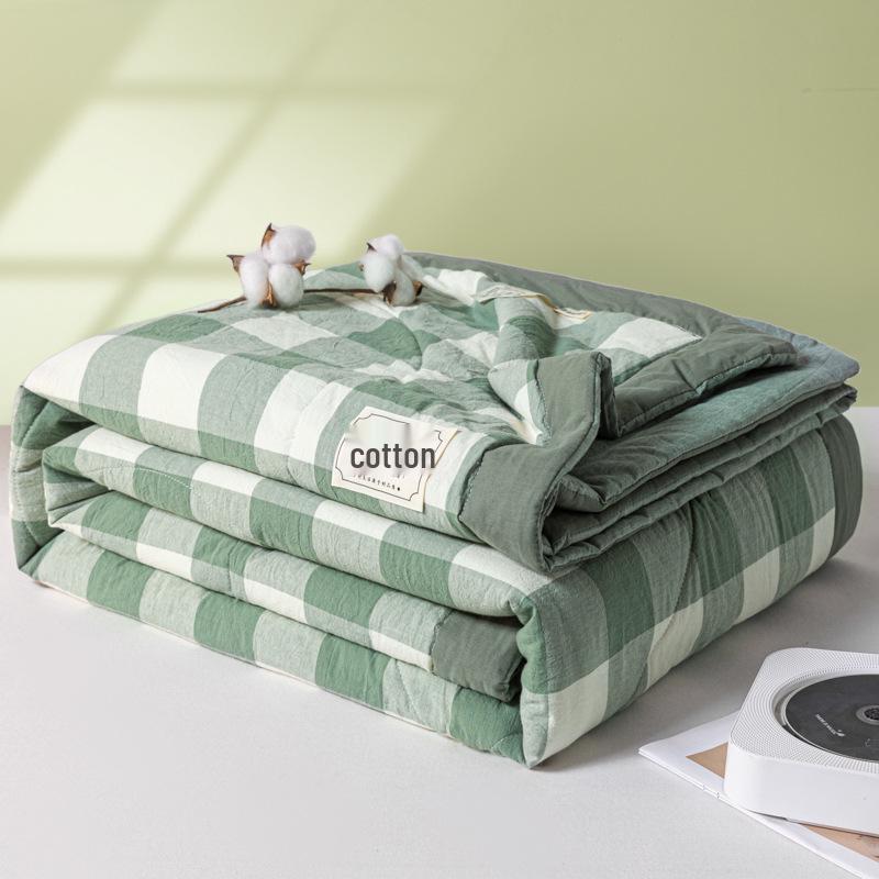 Xinjiang Cotton Summer Quilt: Lightweight, Machine-Washable, Cooling Blanket for Single or Double Beds