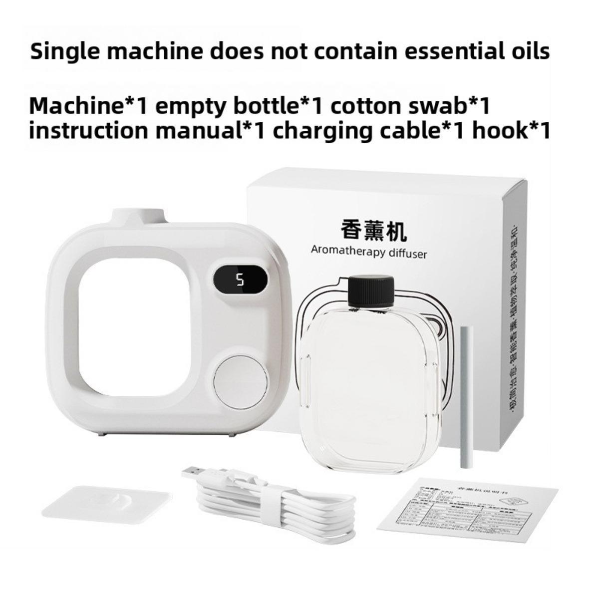 

Перезаряжаемый USB аромадиффузор, 5 режимов - Цифровой дисплей, Подходит для длительных домашних ароматов эфирных масел и дезодораторов для туалета белый