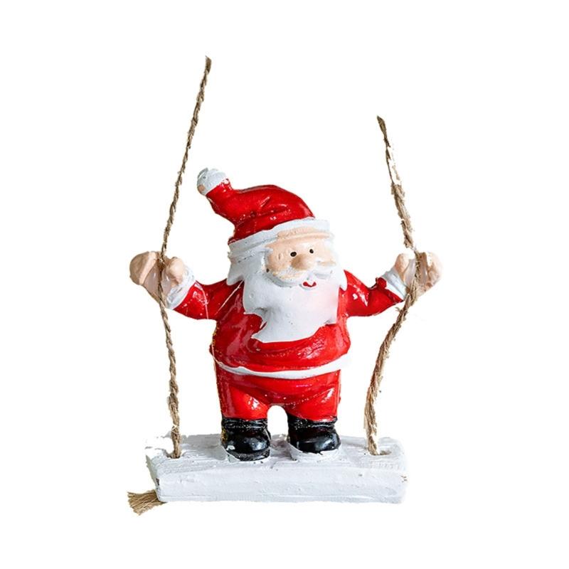 Christmas Swing Ornament User friendly Resin Hanging Decoration For Tree Wall Window Holiday Festival Decors Gift