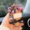 Space-saving Car Fragrance Artificial Flower Compact Design Deodorizer Romantic Roses Dried with Flowers Air Vent Freshener Auto Scent Diffuser Clip