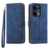 DIERFENG DF-03 For Oppo Reno13 Pro 5G Leather Case Lines Imprint Wallet Phone Cover