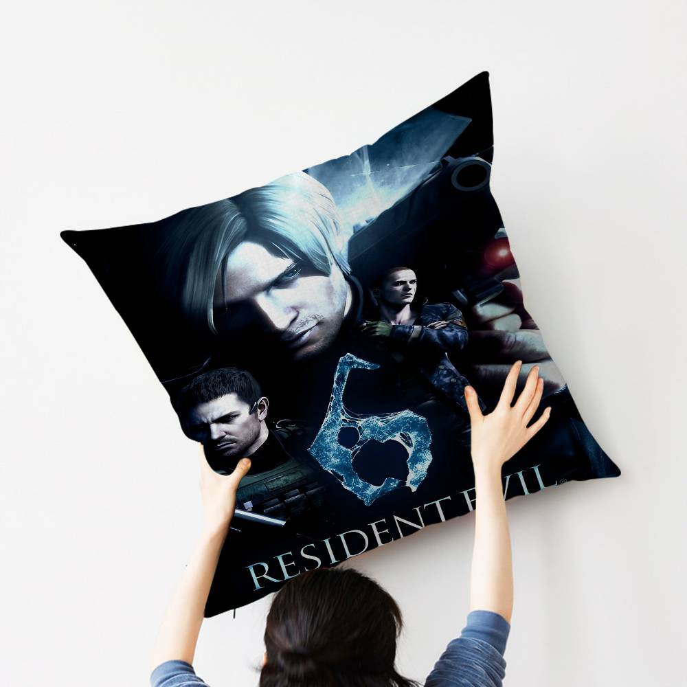 Resident Leon Kennedy E-Evil Kissenbezug Auto Überwurfskissenbezug für Sofa Auto Weihnachtsgeschenk 40x40cm 45x45cm
