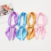 Fashion Satin Silk Square Scarf For Muslim Women Solid Color Soft Bandana Ladies Headband Casual Scarves 60*60Cm