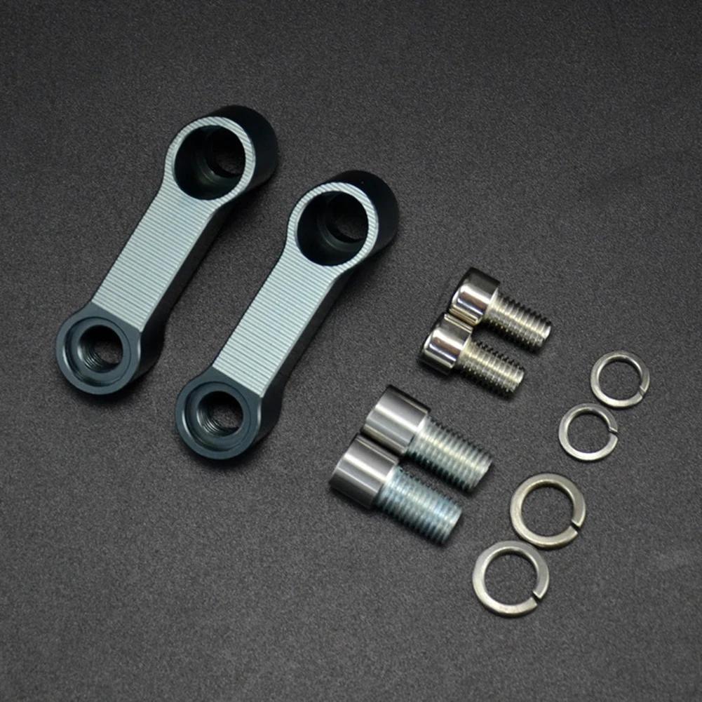 2 STÜCKE Universal Motorrad Rückspiegel Verlängerung Riser Extend Adapter Modifizierte Vordere Transfer Basis Verbreiterung Halterung