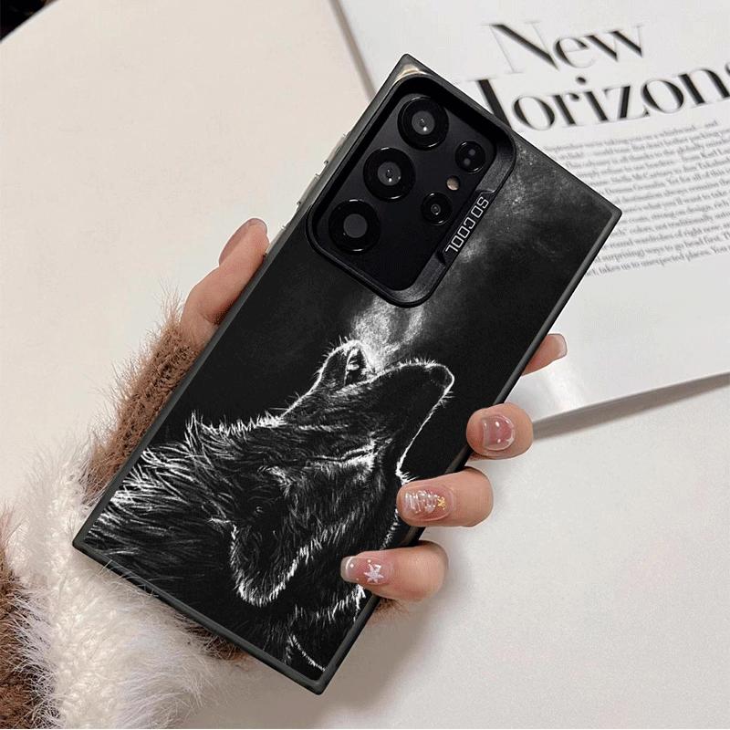Wolf Moon Animal Soft Phone Case for Samsung Galaxy S24 S25 FE S26 Edge S23 Ultra S22 Plus S21 + Shockproof Cover Back Shell