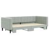 VidaXL Daybed with Trundle Bed Light Grey 90x200 Cm Velvet 3196691