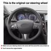 Hand Sewing Car Steering Wheel Cover Wrap For Infiniti Q50 Hybrid QX50 2014-2018