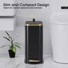 Easy Clean Trash Can Food Grade Stainless Steel Including Quiet Close Lid and Foot Pedal Operations