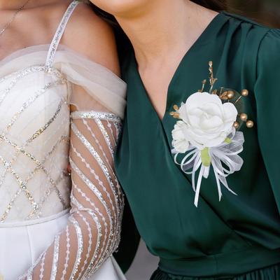 Wedding Boutonniere Brooch Pin for Suit Bride Romantic Groom Flower Bridegroom