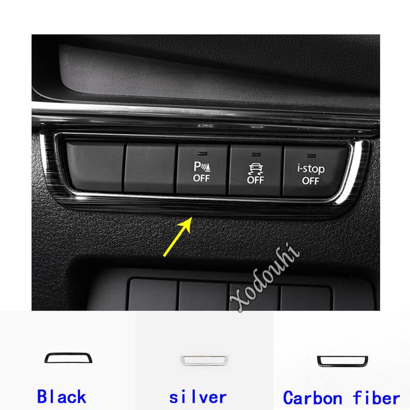 For Mazda 3 Mazda3 Axela M3     Sticker Styling Inner Cover Front Head Light Switch Button Trim Frame Lamp Hoods