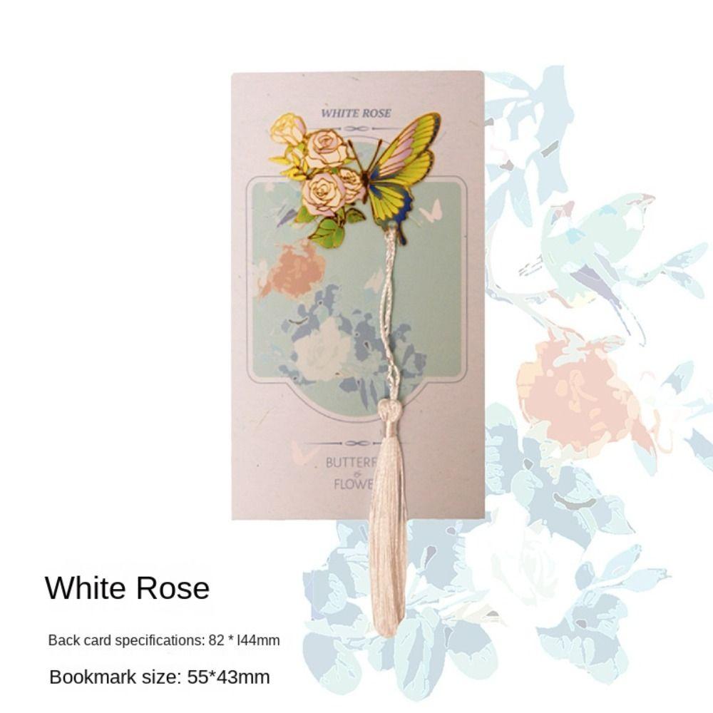Tassel Metal Bookmark Metal Book Clip Retro Butterfly Bookmark  Teacher