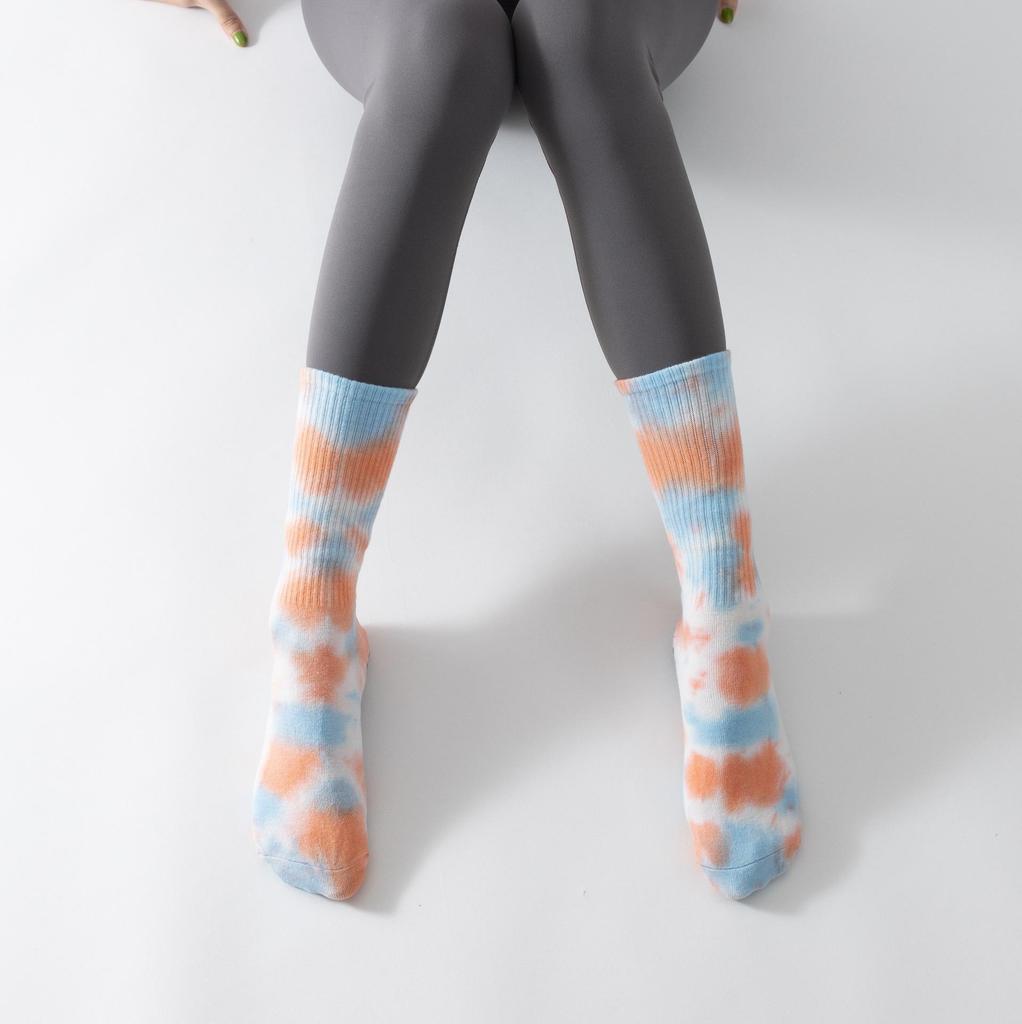 Tie-dye Non-slip Sweat-absorbent Yoga Pilates Aerobics Dance Socks