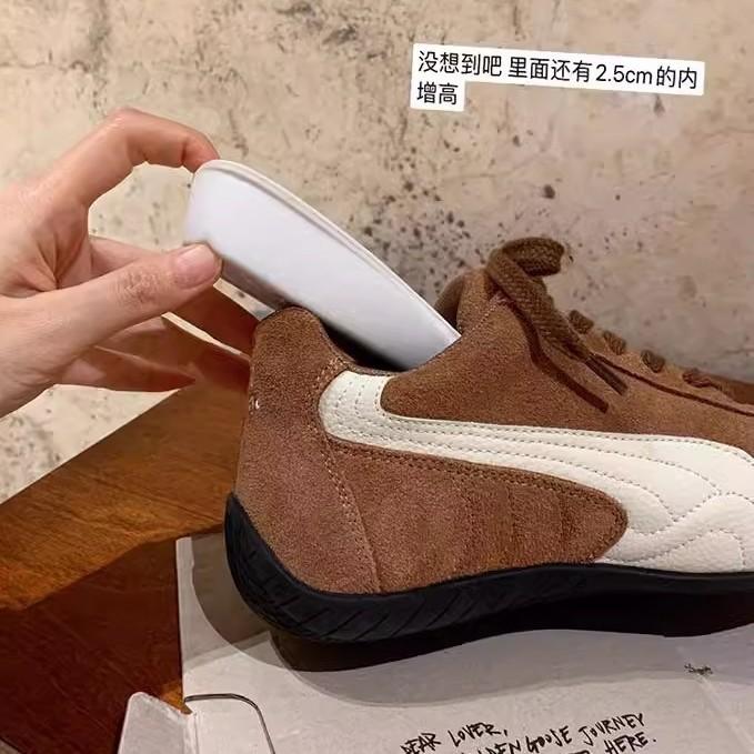 Cowhide version~ Su Yinyin has the same Korean version of retro lace-up leather low-top casual moral training shoes women's racing sports shoes
