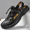 Fashion Fashionable Summer Large Size Hollow Breathable Beach Sandals Trendy Jacket Casual Online Shoes Men's Slippers Rubber Sole