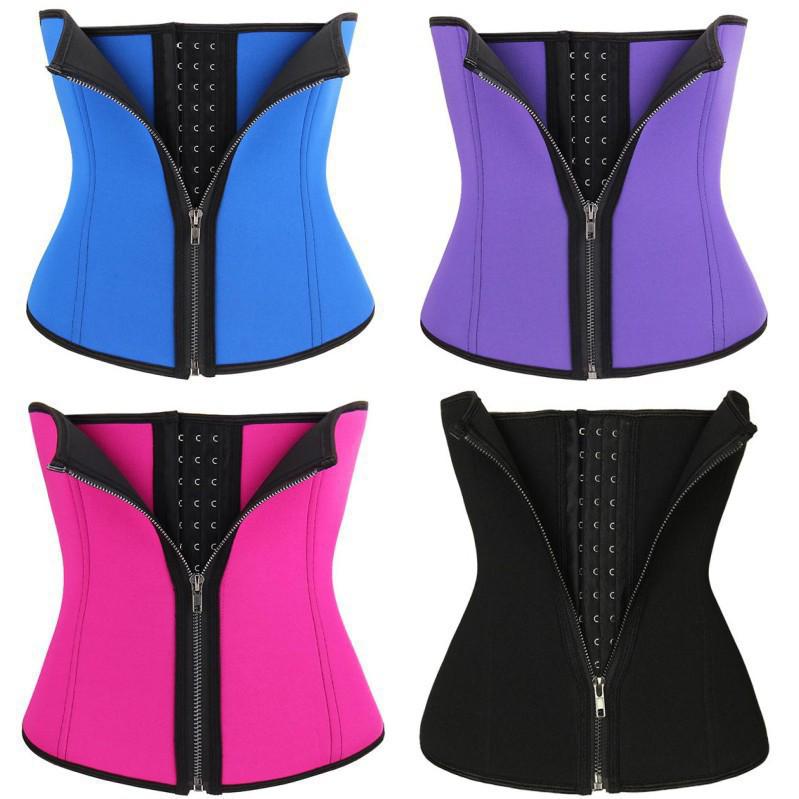 New Palace Corset Body Shaper: 3-Row Buckle & Zipper Waist Belt for Slimming & Postpartum Support