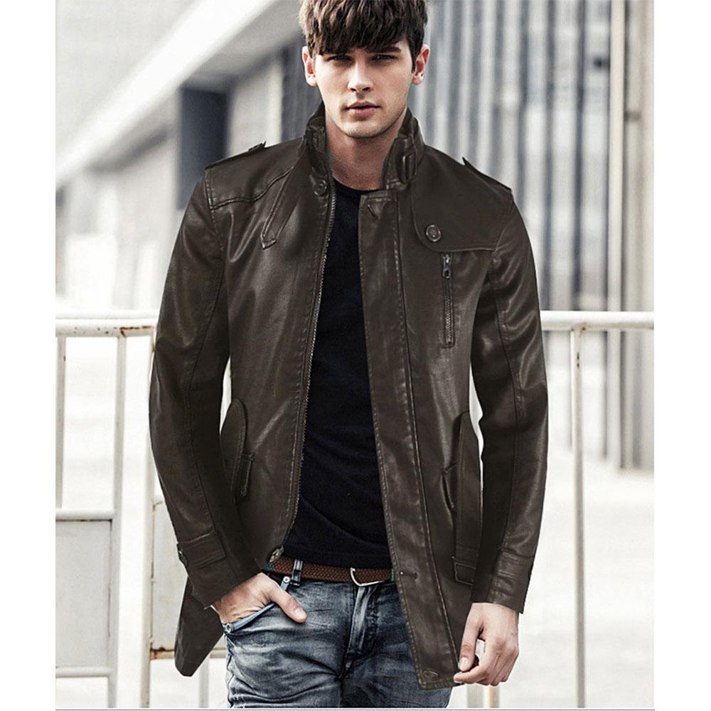 

Мужская кожаная куртка с флисом внутри, повседневная зимняя куртка средней длины из искусственной кожи, ветрозащитные теплые куртки для мужчин, роскошные пальто XXXXL кофейный