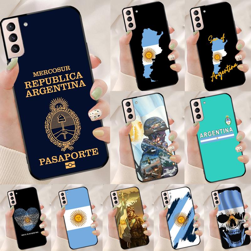 Argentine Flag Funda Case For Samsung Galaxy S25 Ultra S9 S10 S20 S21 S22 Plus S23 FE S24 Ultra Phone Cover