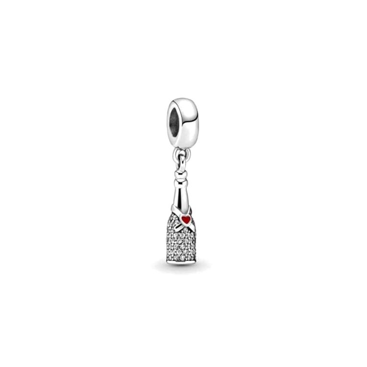 Pandora Heart Bottle Charm Unisex Charm 792152CZ Silver,F