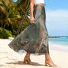 Elegant Satin A-line Slimming Midi Skirt For Women