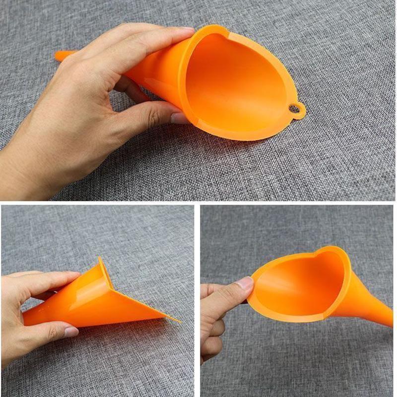 Car Refueling Longer Funnel Anti-splash Plastic Auto Long Mouth Oil Funnels Engine Funnel Motorcycle Refueling Car Accessories