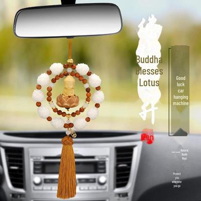 Lotus-Anhänger für den Auto-Rückspiegel – kreatives Buddha-Charm-Hängeornament im Bodhi-Design.