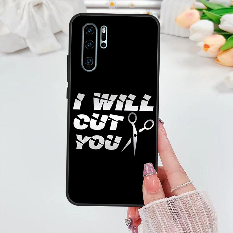 Barber Scissors Hairstylist Salon Case For Huawei Nova 11i 8i 7i 3i Y70 Y90 Y60 Y61 5T 9 10 SE P Smart Z P30 P40 Lite P60 Pro