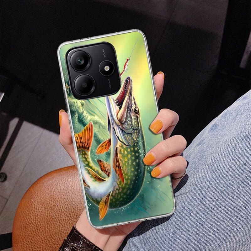 

Carp Fish Fishing Rod Hook Phnoe Case for Phnoe Case for Xiaomi Redmi Note 15 14 14S 13 Pro Plus 12 12S 11S 11E 10S 10 11T 5G Un Redmi Note 12 4G
