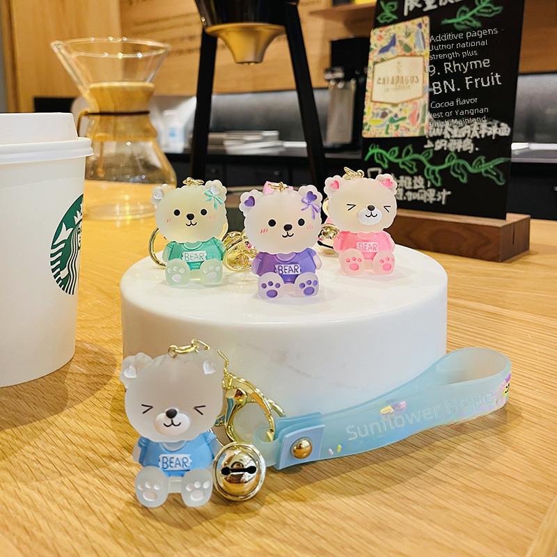 Adorable Resin Jelly Bear Keychain Unique Cartoon Figurine For Gifts And More