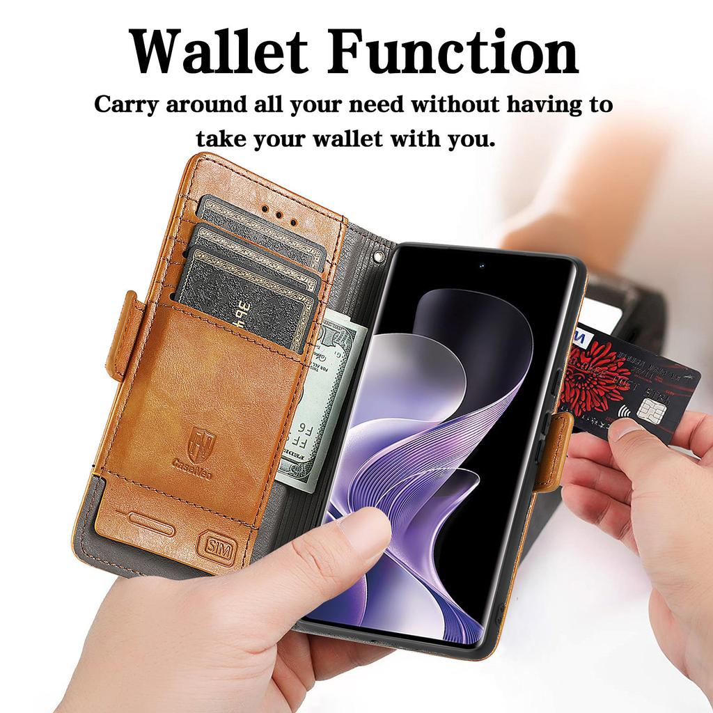 For TCL 50 Pro NxtPaper 5G Phone Cases CASENEO PU Leather Cover Stand with RFID Blocking Wallet