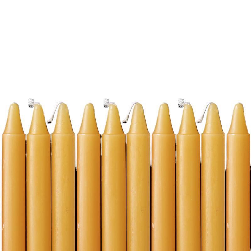 Red and White Long-Burning Smokeless & Odorless Emergency Candles for Power Outages & Disaster Prevention with Silk Flowers