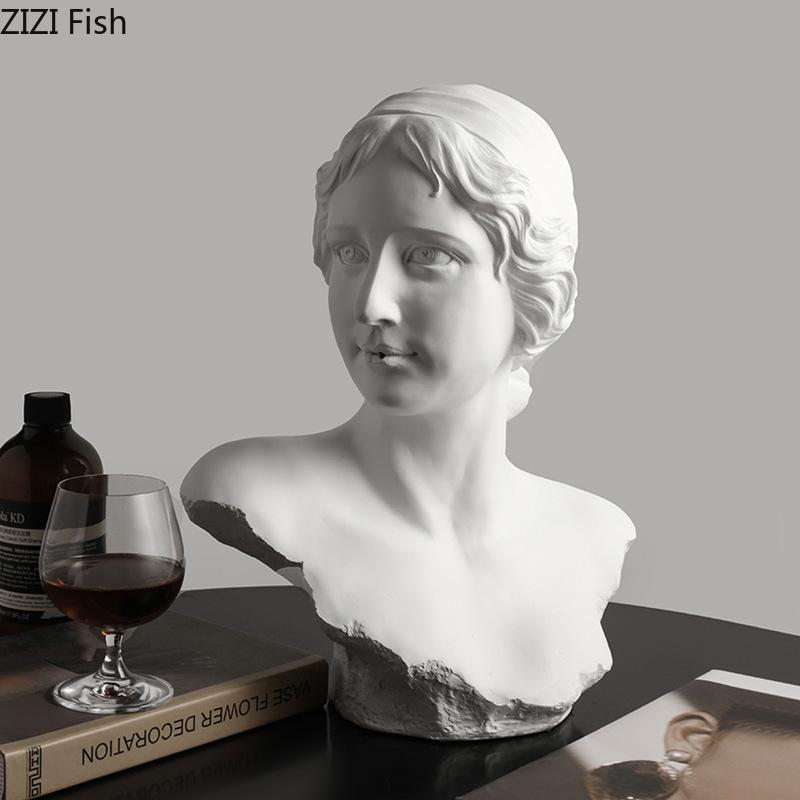 Europäische Venus Figuren Kunstwerk Statue Schreibtisch Dekoration Ornamente Venus Mädchen Charakter Harz Skulptur Raum Ästhetik Dekor
