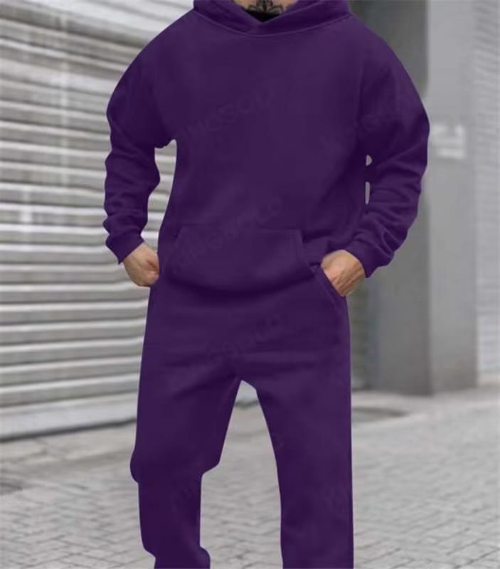Herren Grenzüberschreitendes Herbst/Winter Mode Hoodie Set: Lässiger lockerer Langarm-Sweatshirt