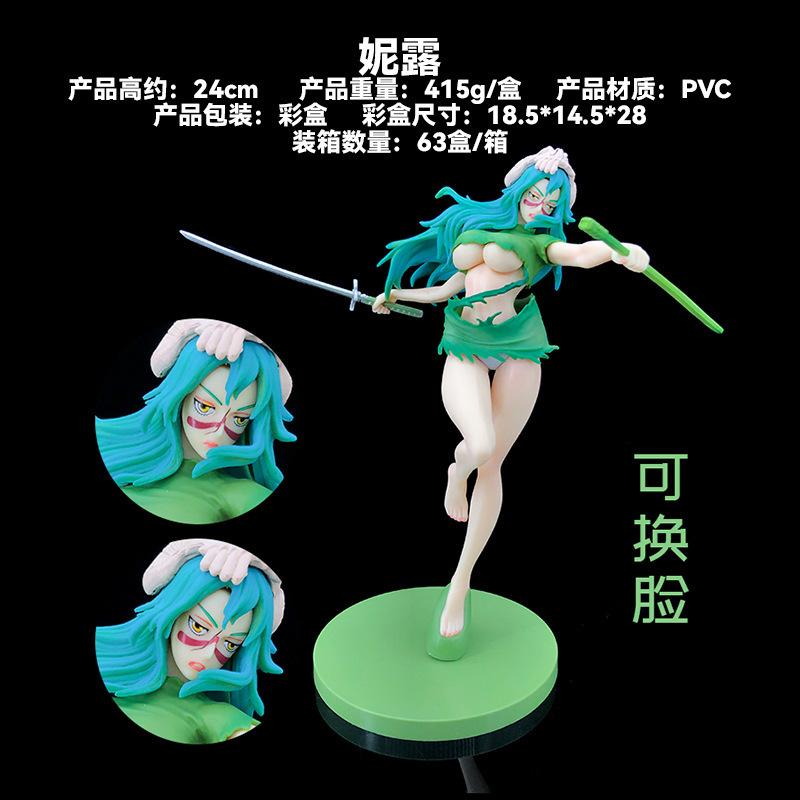 Animation broken face original 30th blade series statue double head can be exchanged for beautiful girl figure model ornament tide play doll