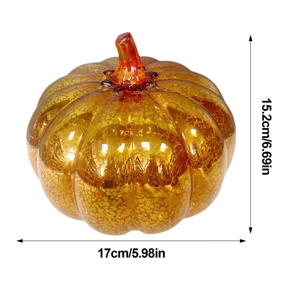 Battery-Powered Automated Pumpkin Light Halloween Decoration LED Glass Pumpkin Lantern with Smart Timer