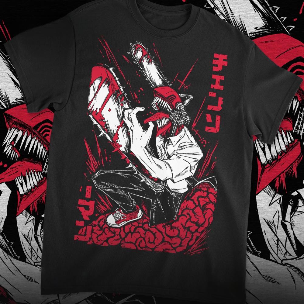 ChainsawUnisex CSM Ataque Graphic New Unisex TShirt Oversized 100 Cotton Unisex ONeck Short Sleeve Women Y2k Popular Streetwear Tee